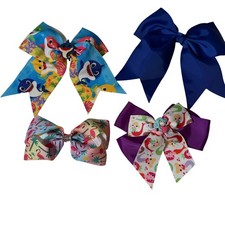 Kids Hair Bow Set Baby Shark Flamingo Mermaid Theme Hair Accessories Pack