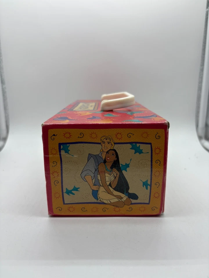 Caja organizadora de almacenamiento vintage Disney Pocahontas 6 cajones asa de transporte Foto 4 de 4
