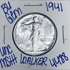 1941 BU UNCIRCULATED LIBERTY WALKING SILVER HALF DOLLAR AUTHENTIC U.S. MINT 4488