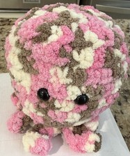 Handmade Octopus Crocheted Amigurumi New 5" pink multicolor