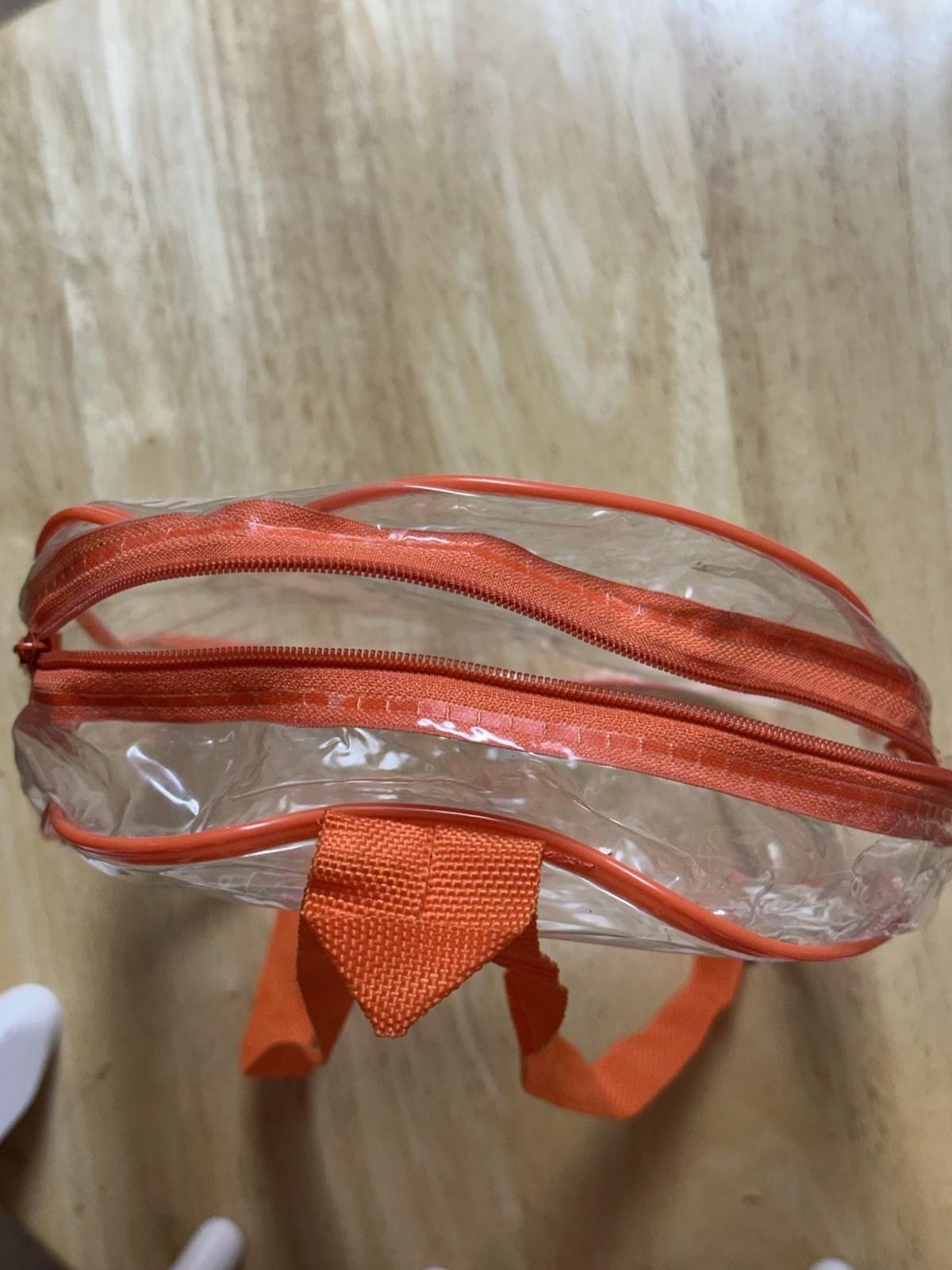 Clear Mini Backpack with Orange Trim – Transparen… - image 3