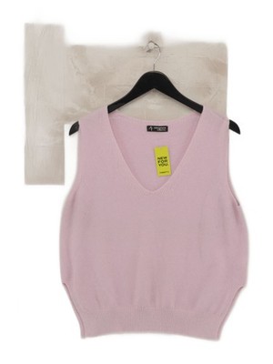 Alpini Knitwear Women's Jumper M Pink Viscose with Polyester, Polyamide Vest
