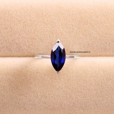 Blue Sapphire Ring, Birthstone Ring, Sapphire Jewelry, Lab Created Sapphire