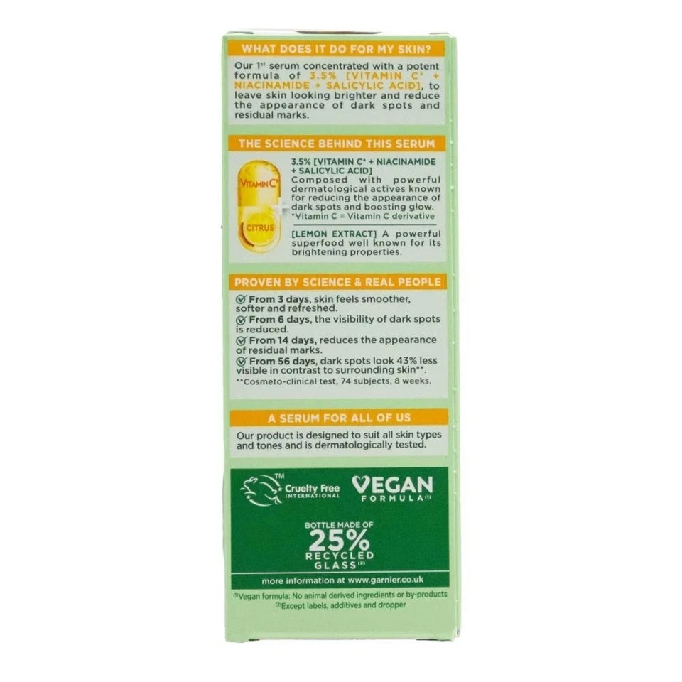 Garnier Skin Active Vitamin C Brightening Serum Anti Dark Spot Action 30ml NEW - image 2 of 4