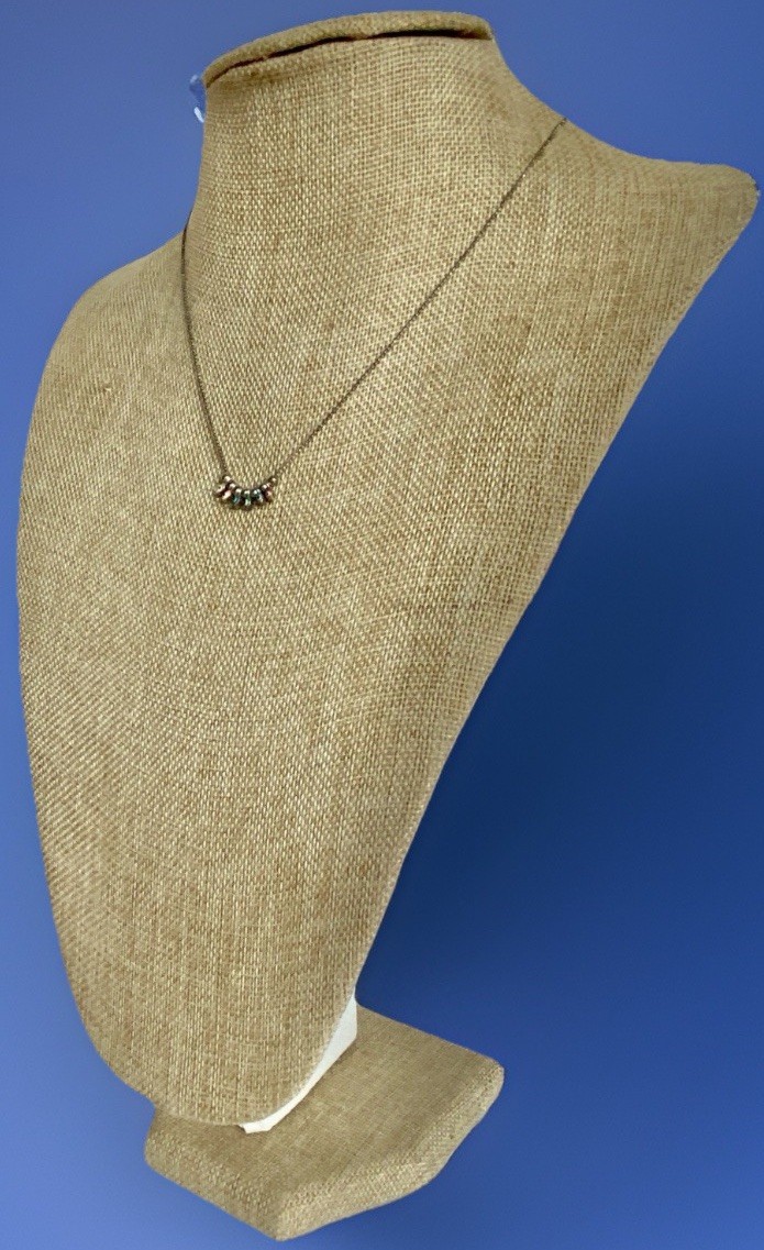 Adjustable Sterling Silver Necklace, Tiny Rainbow… - image 3