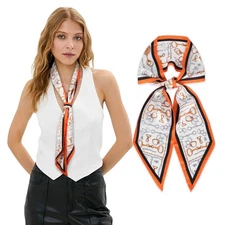 59" Mulberry Silk Like Head Scarf Women's Fashion Square Neck Satin Scarfs fo...