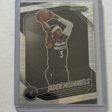 panini prizm black jaden mcdaniels #223 timberwolves nba basketball 2024-25