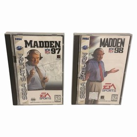 Madden NFL 97 + NFL 98 (Sega Saturn) Lot Of 2 Complete w/ Manual Tested