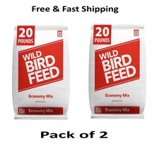 Economy Mix Wild Bird Feed, Value Bird Seed Blend, Dry, 20 lb. Bag 2 pack