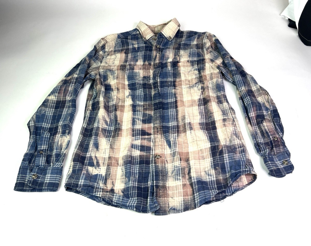 Franklin Flannels Up Cycled Flannel Button Down Shirt Size S