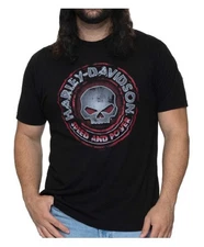 Harley-Davidson Men's Pantomime Poly-Blend Short Sleeve T-Shirt, Black