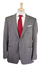John Varvatos Gray Tic Woven Peak Lapel 2-Btn Wool Suit 42R
