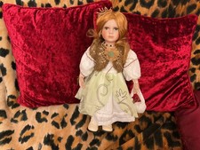 Vintage Collectible Porcelain Doll,  Excellent Condition green eyes 