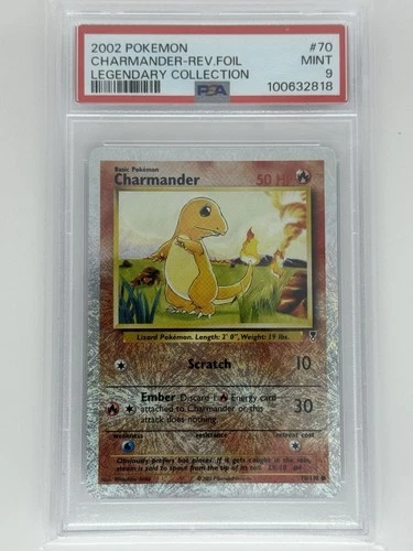 Pokémon Charmander Reverse Holo Legendary Collection 70/110 PSA 9 2002