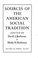 Sources of the American Social Tradition Hardcover