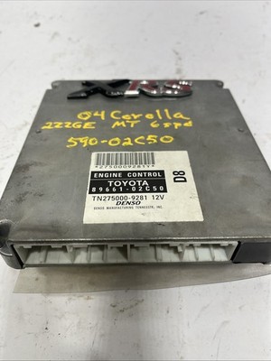 2005 2006 Toyota Corolla Matrix XRS 6M/T 2ZZ-GE ECU 89661-02C50