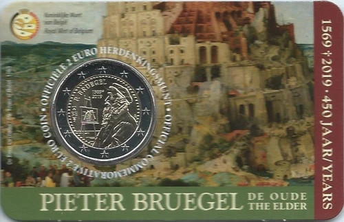 1x 2euro commémorative Belgique 2019 - Pieter Bruegel (neuve) NE