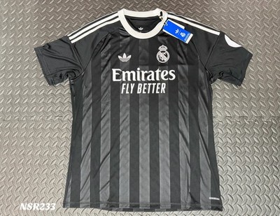 ADIDAS REAL MADRID 25/26 THIRD GOALKEEPER BLACK WHITE SOCCER