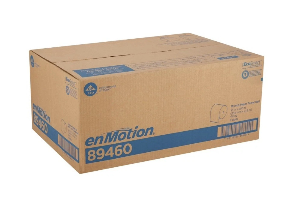 Georgia Pacific enMotion Paper Towel Rolls 10" x 800' White 1 Ply - 6 Rolls