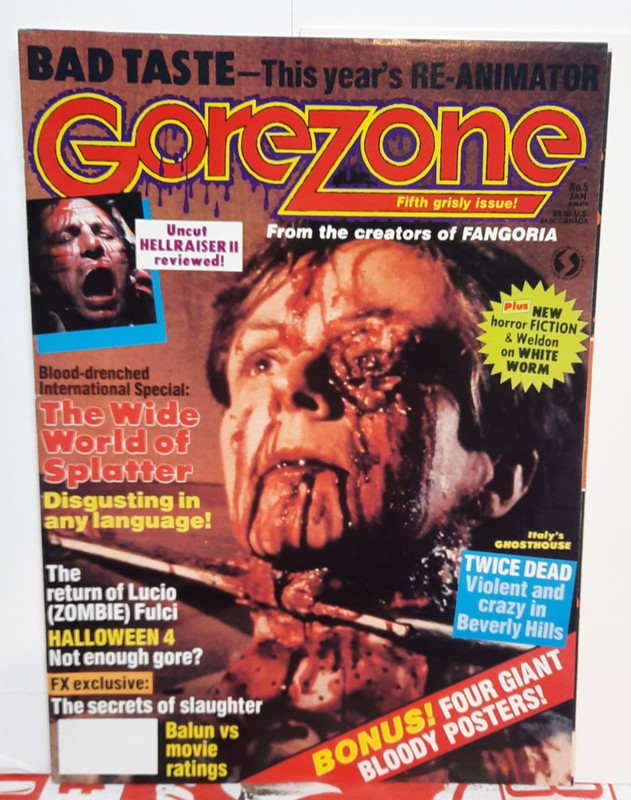 Gorezone #5 Lucio Fulci Halloween 4 Twice Dead Bad Taste Bagged & Boarded 1989