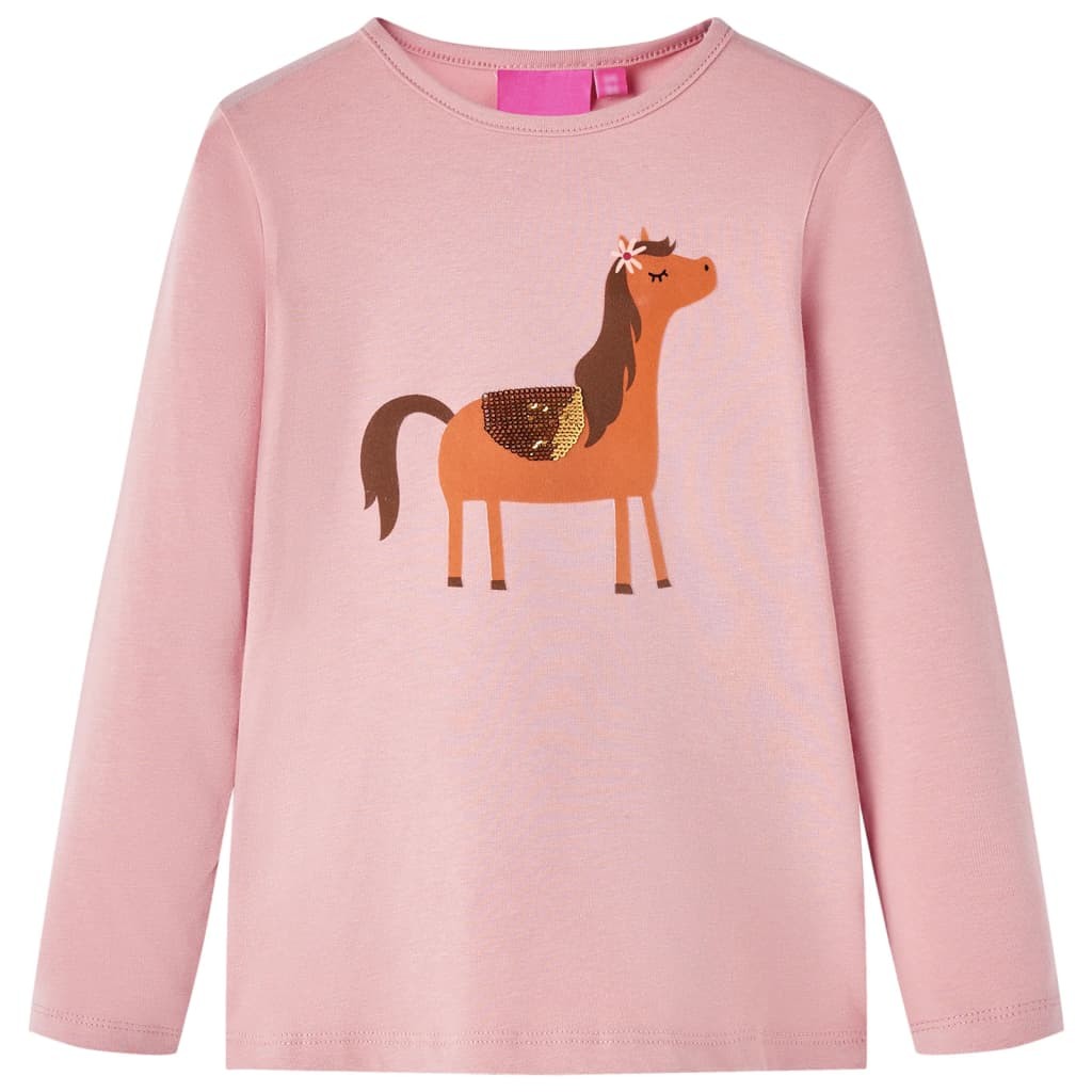 PONY Maglietta per Bambini Maniche Lunghe Vestiti Bimbi Indumenti Bimbi Top Bambini v