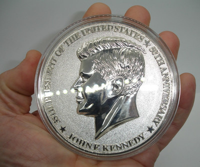 BIG BEAUTY 10oz JOHN KENNEDY token coin JFK medal US Commemorative Gallery 50th