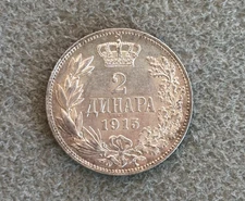 Serbia 2 dinara 1915