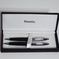 New Cross Penatia Lexington Black Lacquer/Chrome Pen  Mechanical Pencil 0.9 Set