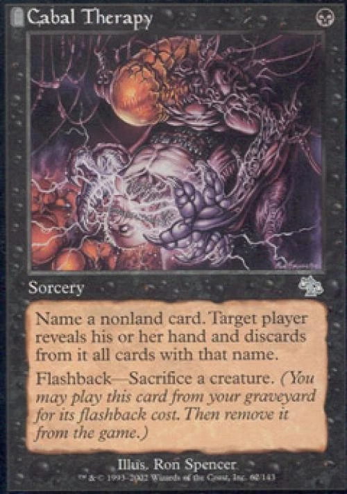 Cabal Therapy Magic: The Gathering Individual Trading Card Games