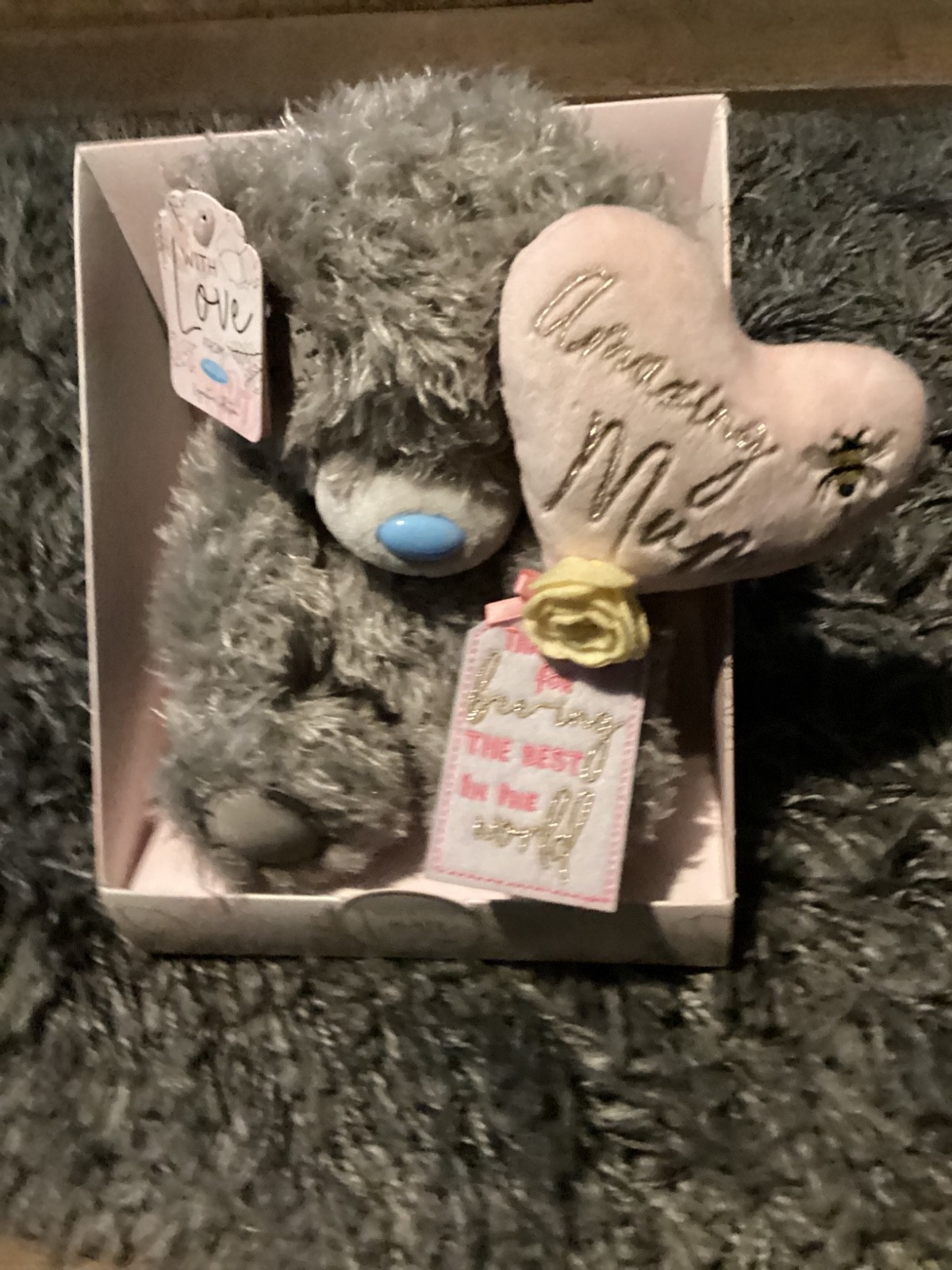 BNIB New Tatty Teddy Me to You Grey Soft Toy - 22cm Tall - Amazing Mum