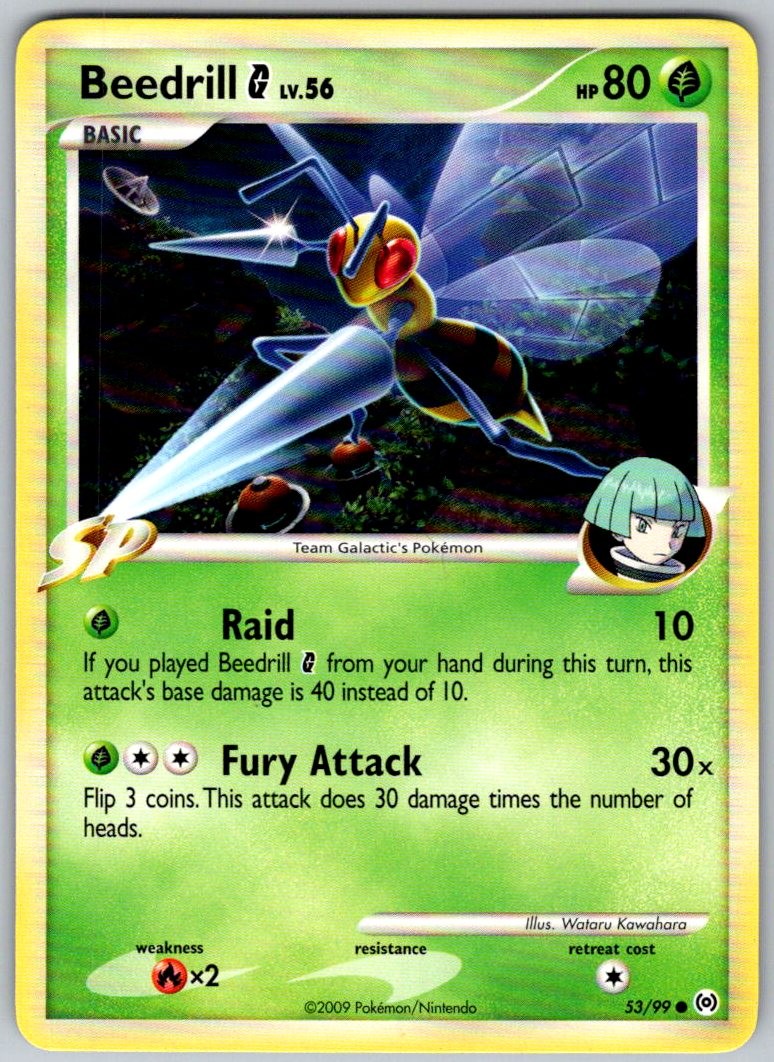 Beedrill G 53/99 Common Arceus Pokemon Lightly Played