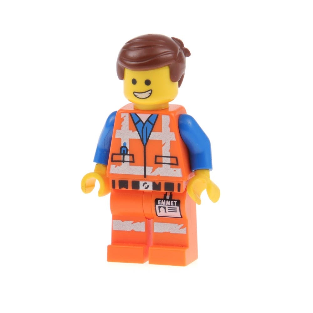 1X Lego Minifigure The Lego Movie Emmet Double Face Worn Uniform TLM125