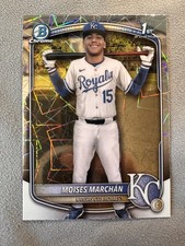 Moises Marchan 2025 Bowman Chrome Mega Box #BCP-242 Laser Velocity SP 1st