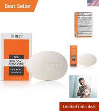 10 Benzoyl Peroxide Acne Treatment Cleansing Bar - Maximum Strength, 4 oz