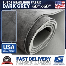 Suede Headliner Fabric 98" L x 60" W for Car Truck Interior Roof Replace Gray