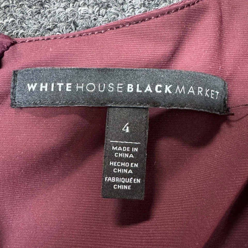 Vestido de noche White House Black Market para mujer - talla 4 ciruela vino púrpura Foto 2 de 4