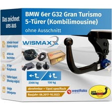 ANHÄNGERKUPPLUNG vert. abnehmbar für BMW 6er G32 Gran Turismo 17-23 +E-Satz SPEZ