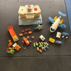 VINTAGE 1980s Fisher Price Little People LOT Airport, fire truck, post man more
