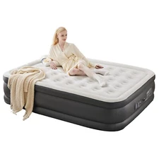 Elevated Air Mattress,Built-in Electric Pump,Fiber-Tech,660lb Weight Capacity