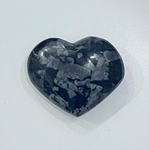 Rare Brazilian A Grade Indifo Polished Heart Stone ~ 28g ~ Healing - Picture 5 of 6