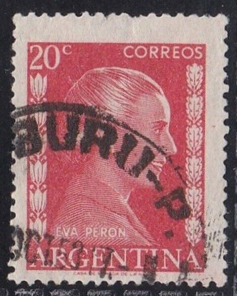 Argentina 20c Stamp, 1952 Eva Peron, eGrade Certified G 39, SC #