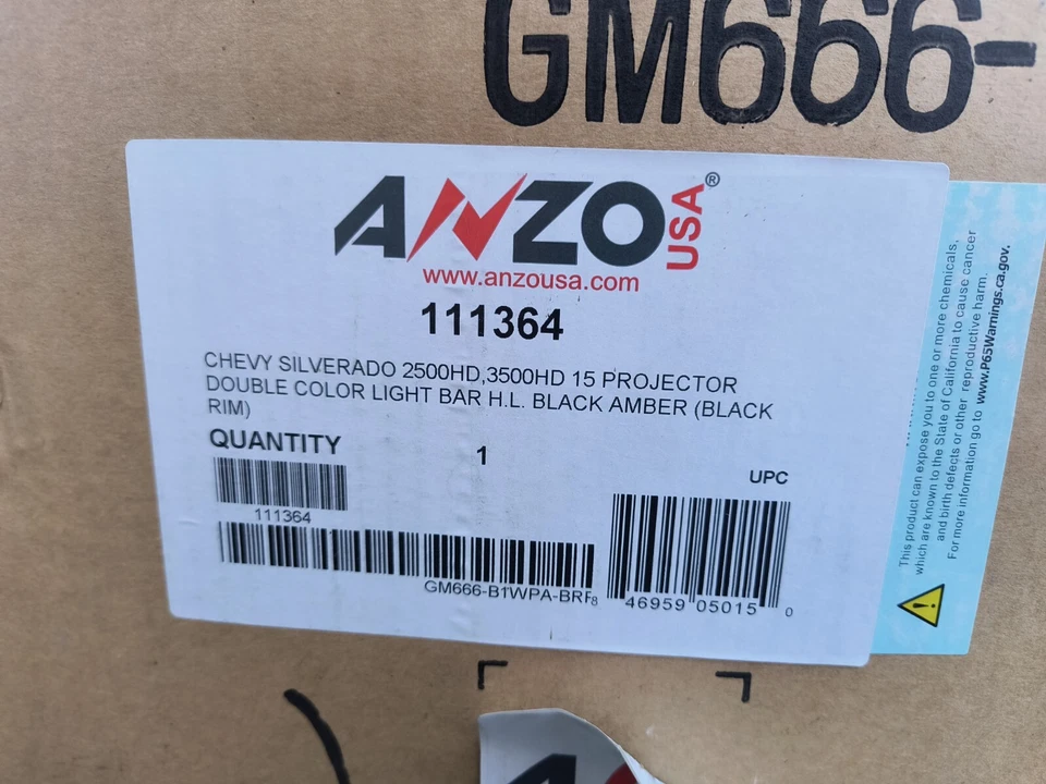 Anzo 111364 Projector Switchback Headlights For 2015-2019 Silverado 2500/3500 HD - Image 2 of 4