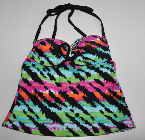 Mudd Swim Tankini Swimsuit Top Women's Size XS Juniors Bandeaukini - Picture 7 of 12