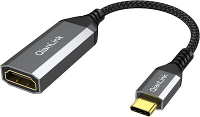USB Type C to HDMI Adapter, C 4K Cable [Thunderbolt 3/4] Black 