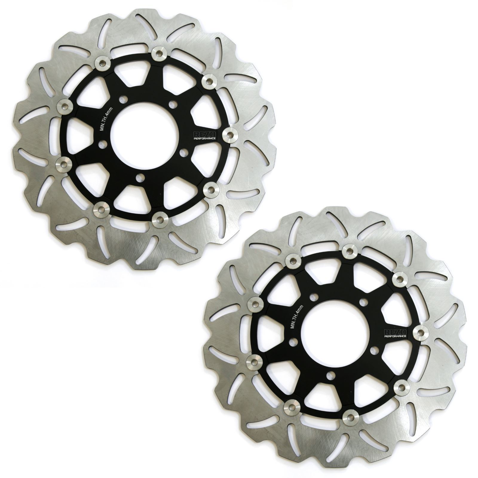Rezo Wavy Front Brake Rotor Discs Pair for Kawasaki ZX-10R Ninja 08-10