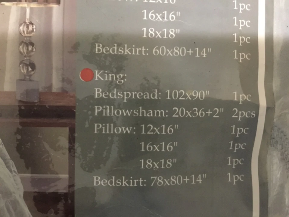 NUEVO Juego de colcha edredón de piel sintética gris serenta tamaño king 7 piezas Foto 3 de 4