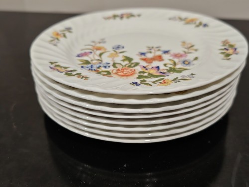 Set of EIGHT Aynsley Cottage Garden 6 1/4" Bread & Butter Plates EXC. - Picture 5 of 7
