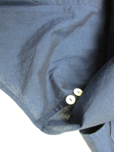 Ralph Lauren Shirt Women Large W43xL31in Navy Blue Button Shine Black Label NWT - Picture 13 of 19