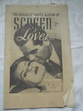 VINTAGE THE MIRACLE PHOTO ALBUM OF SCREEN LOVERS PART 1  STORY PAPER 1930'S