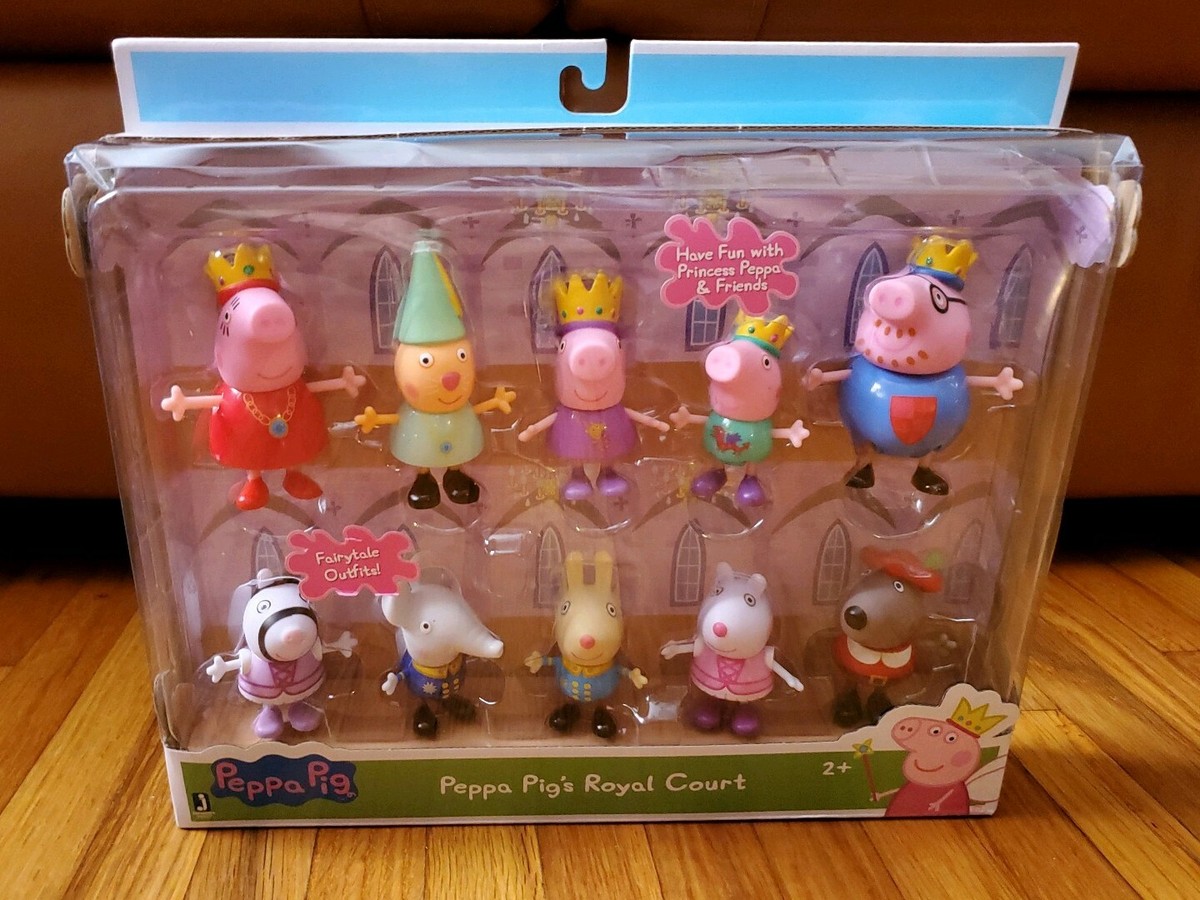 Peppa Pig's Royal Court /10-Figure Set Peppa Mommy Daddy George Friends  NEW